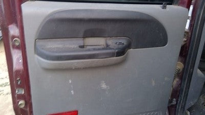 2005-2007 F350 Super Duty Driver Left Rear Inside Door Trim Panel Only Back Gray
