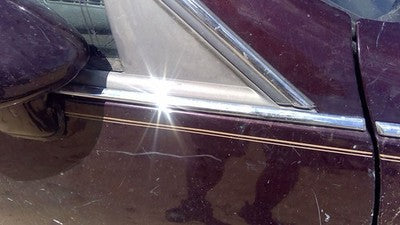 93 Cadillac Fleetwood Passenger Right Front Moulding From Door Trim Upper Chrome