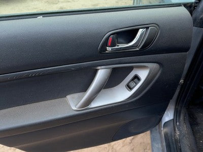 08-09 Legacy Outback Driver Left Rear Door Trim Panel With Switches Back Black