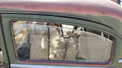 1953 Chevy Bel Air 150 Sedan Driver Left Rear Side Window Door Glass Oem Back