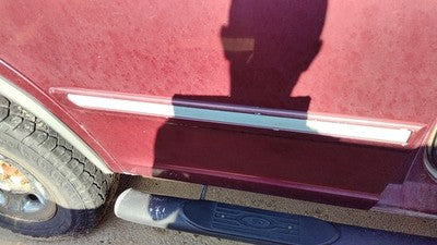 97-02 Expedition Passenger Right Rear Moulding From Door Back Trim Maroon Jl