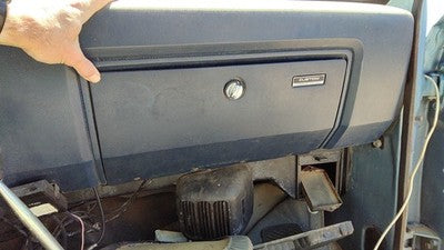 1986 Dodge Ram W150 Glove Box Assembly Complete Door With Latch Oem Blue