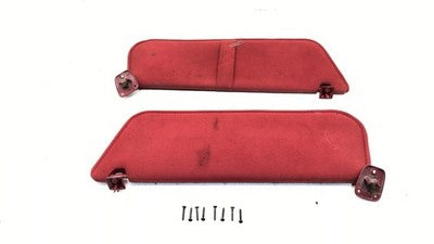 1989 Ford F150 Pair Of Sun Visors Left Right Bolts Hardware Oem Rh Red