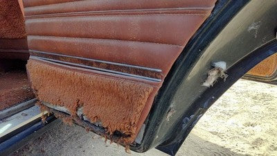 1984 Jeep Grand Wagoneer Passenger Right Rear Door Trim Panel With Switches Back
