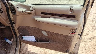 00 Town & Country Passenger Right Front Door Trim Panel With Switches Tan