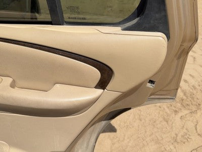 04 Buick Rainier Passenger Right Rear Door Trim Panel With Switches Back Tan 332