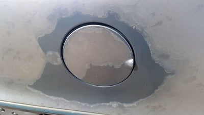 1991 Chevy Caprice Fuel Tank Door With Hinge Gas Lid Oem Filler Blue