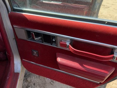 1986 Olds 88 Passenger Right Rear Door Trim Panel With Switches Back Red