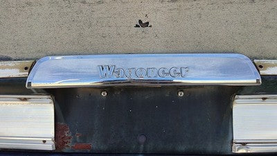 1984 Jeep Grand Wagoneer License Plate Trim Chrome Panel Oem Tail Gate Finish