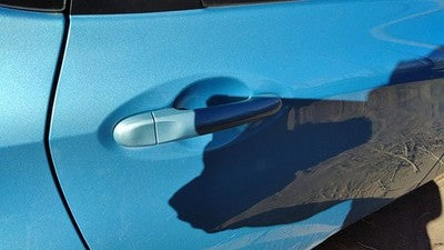 14-19 Nissan Versa Note Passenger Right Rear Outside Door Handle Back Blue Rbe