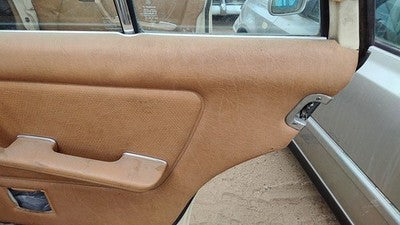 80 Mercedes 300Td Passenger Right Rear Door Trim Panel With Switches Back Brown
