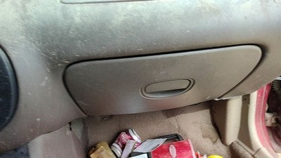 1997-2002 Ford Escort Glove Box Assembly Complete Door With Latch Oem Tan