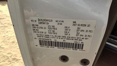2002-06 Jeep Liberty Driver Left Rear Power Window Regulator With Motor Oem Back