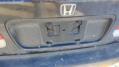 96-99 Civic License Plate Trim Surround Panel Tail Trunk Finish Black Coupe