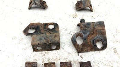 80-84 Deville Misc Headerpanel Hardware On Brackets Grille To Header Panel