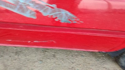 1995 Ford Aspire Passenger Right Front Moulding From Door Oem Trim Strip Red