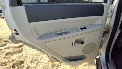 08-10 Grand Cherokee Driver Left Rear Door Trim Panel With Switches Back Gray D1