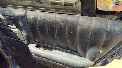 94 S10 Blazer Passenger Right Rear Door Trim Panel With Switches Back Black