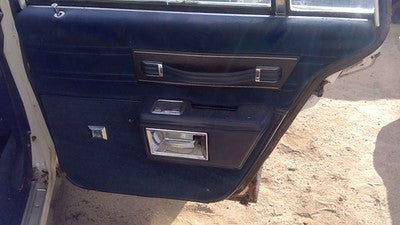 1986 Chevy Caprice Passenger Right Rear Inside Door Trim Panel Only Back Blue