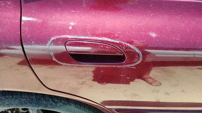 1995 Honda Accord Passenger Right Rear Outside Door Handle Oem Back Red