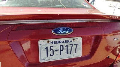 2010 Ford Fusion License Plate Trim Surround Panel Oem Tail Trunk Finish Red U6