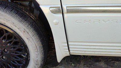 1996-1999 Town & Country Driver Left Moulding From Fender Trim Pwp Golden White