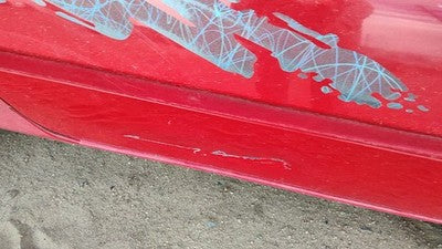 1995 Ford Aspire Passenger Right Front Moulding From Door Oem Trim Strip Red