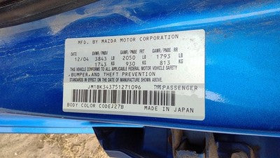 2004-2006 Mazda 3 Windshield Wiper Motor Oem Bp4k67340