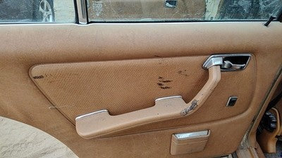 1980 Mercedes 300Td Driver Left Rear Door Trim Panel With Switches Back Brown