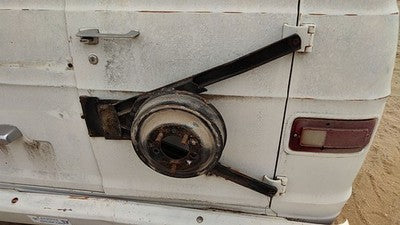 1974 Dodge Van B200 Spare Tire Winch Carrier Mount Bracket Assembly Complete Oem