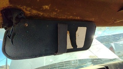 1985 Pontiac Sunbird Driver Left Sun Visor 2Dr Oem Blue