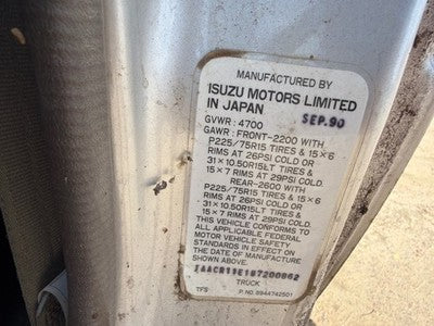 1988-1993 Isuzu Pup Passenger Right Front Cv Axle Shaft Oem 4X4 8944414731
