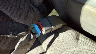 95 Chevy Silverado 1500 Passenger Right Front Seat Belt Buckle Receiver Oem Gray