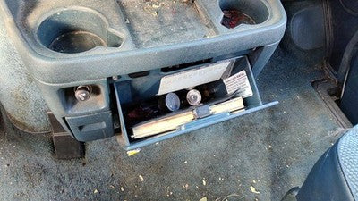 1993 Gmc Safari Center Console Glove Box Assembly Door With Latch Oem Blue