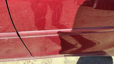 02-06 Camry Driver Left Rear Moulding From Door Back Trim Strip Salsa Red 3Q3
