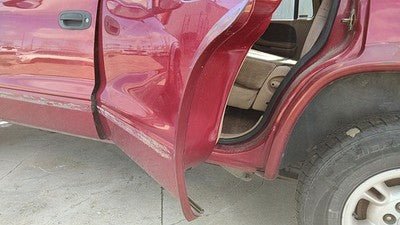 98-03 Dodge Durango Driver Left Rear Moulding From Door Oem Back Trim Strip Red