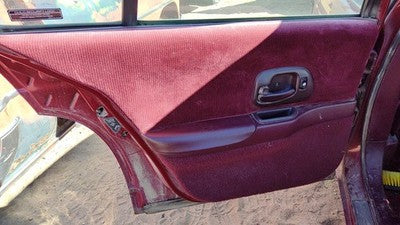 1995-1997 Chevy Lumina Driver Left Rear Door Trim Panel With Switches Back Red