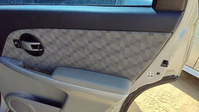 07-08 Equinox Passenger Right Rear Door Trim Panel With Switches Back Gray 14B