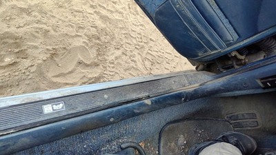 1989 Olds Cutlass Calais Driver Left Lower Kick Trim Panel Oem Blue 2 Door