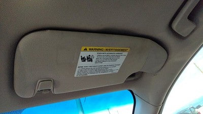 2010-2012 Ford Fusion Passenger Right Sun Visor Oem Ae5z5404104aa