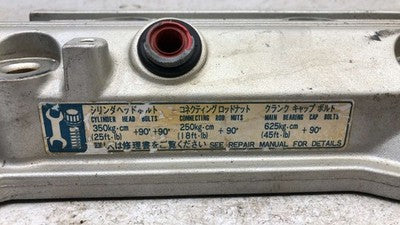 1988 Toyota Camry Rear Back Valve Cover Oem 2.5L V6