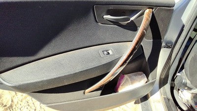 2004 Bmw X3 Driver Left Rear Door Trim Panel With Switches Back Gray 51423412989