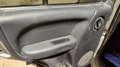 02-04 Jeep Liberty Driver Left Rear Door Trim Panel With Switches Back Gray Dv