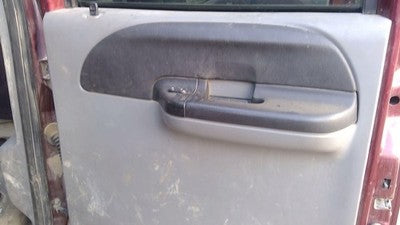 05-07 F350 Super Duty Passenger Right Rear Inside Door Trim Panel Only Back Gray