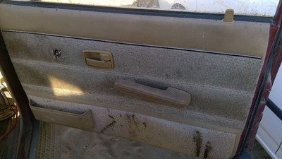 1986 Isuzu Pup Pickup Passenger Right Front Inside Door Trim Panel Only Brown