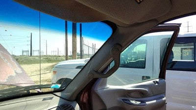 1997 Ford Expedition Passenger Right A Pillar Trim Windshield Post Panel Gray F2