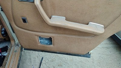 80 Mercedes 300Td Passenger Right Rear Door Trim Panel With Switches Back Brown