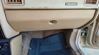 1984 Ford Tempo Glove Box Assembly Complete Door With Latch Oem Tan
