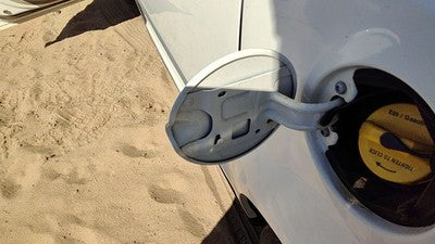 2008-2020 Dodge Grand Caravan Fuel Tank Door With Hinge Gas Lid Filler White Pw1