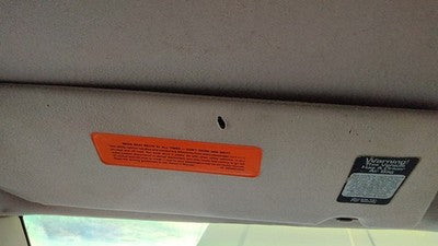 1994 Jeep Grand Cherokee Driver Left Sun Visor Oem Gray